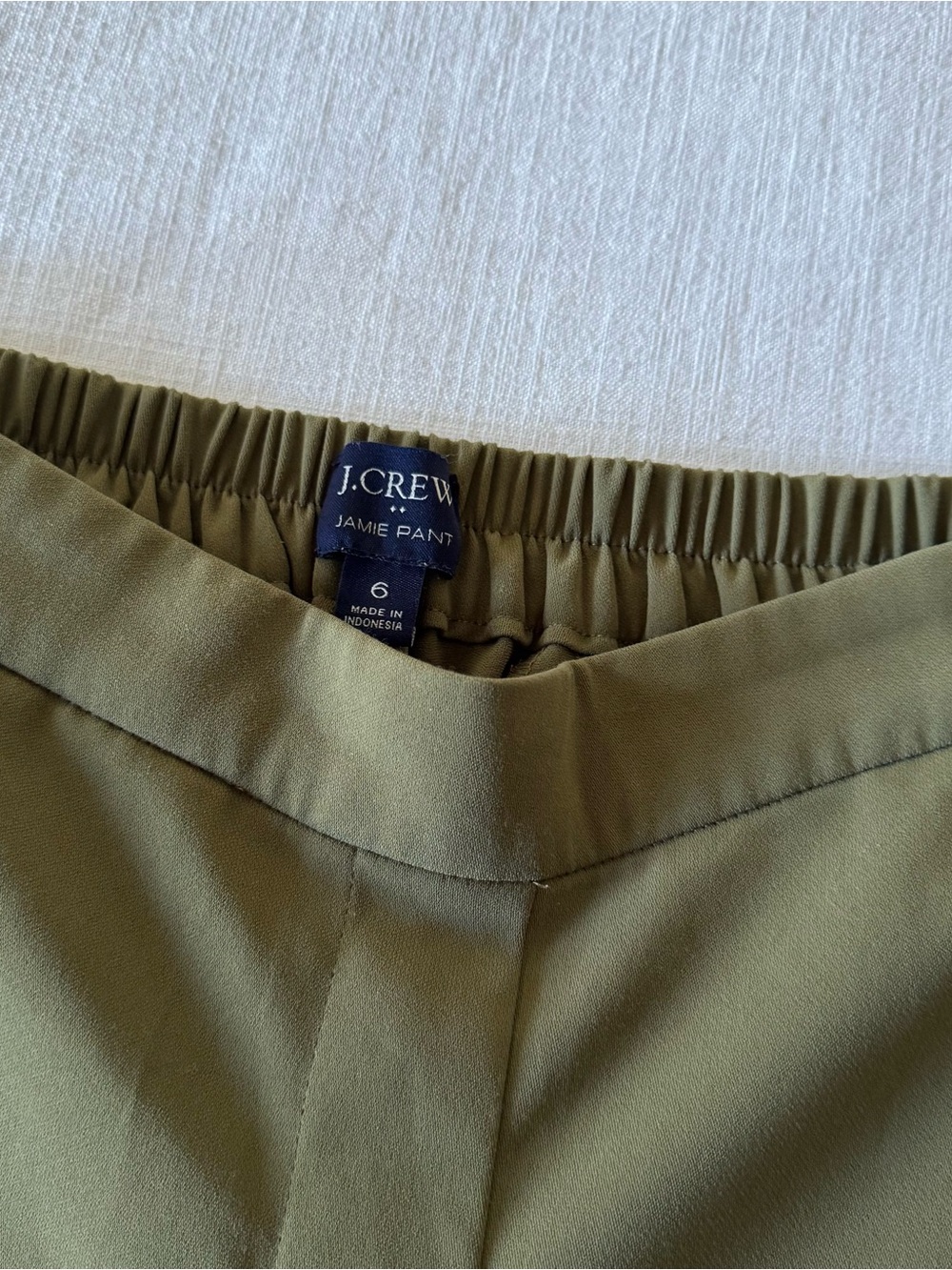 J. Crew Jamie Pant Olive Green - size 6 - Picture 9 of 14
